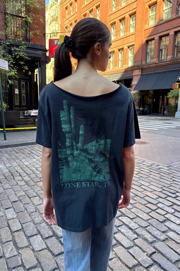 Penelope Lone Star Texas Top | Black / Oversized Fit