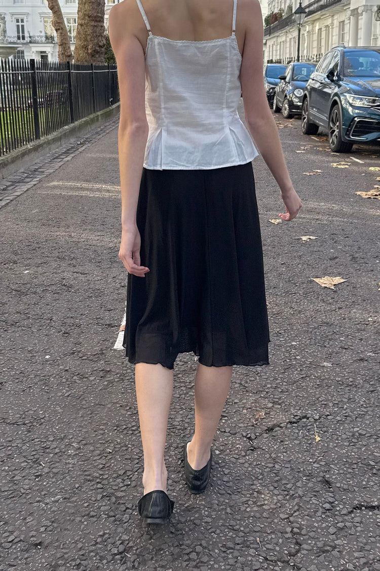 Zarah Mesh Skirt | Black / XS/S