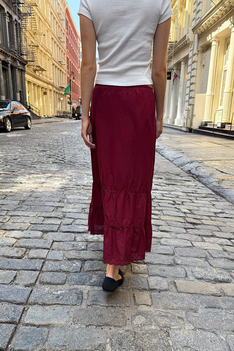 Olive Skirt | Burgundy / XS/S