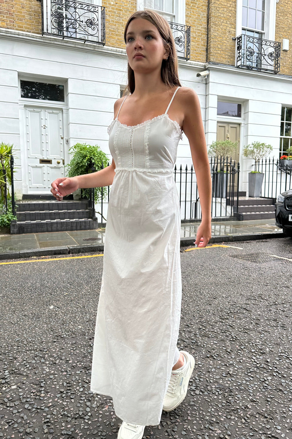 white dress brandy melville Vivian Brandy Melville Tianna dress -
