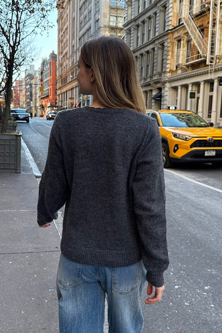 Amalie Wool Cardigan | Charcoal / XS/S