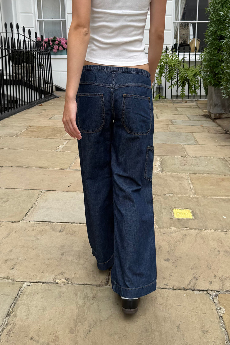 Frankie Denim Pants | Dark Denim / S