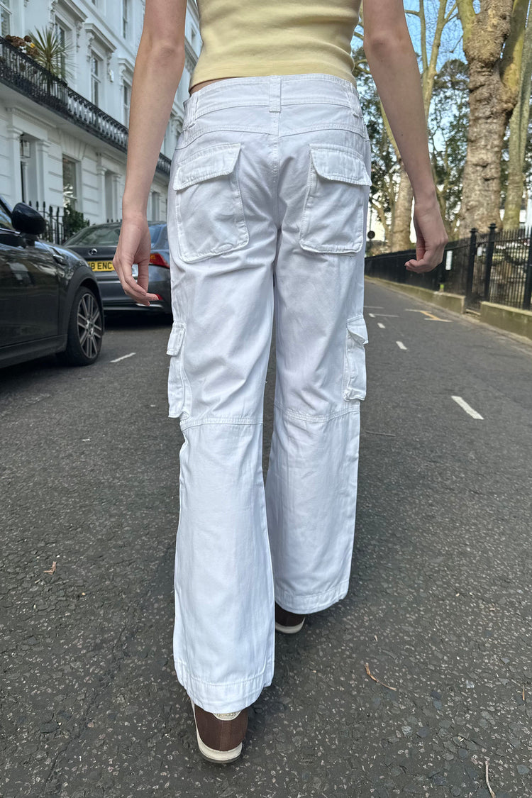 Kimmy Cargo Pants | White / S