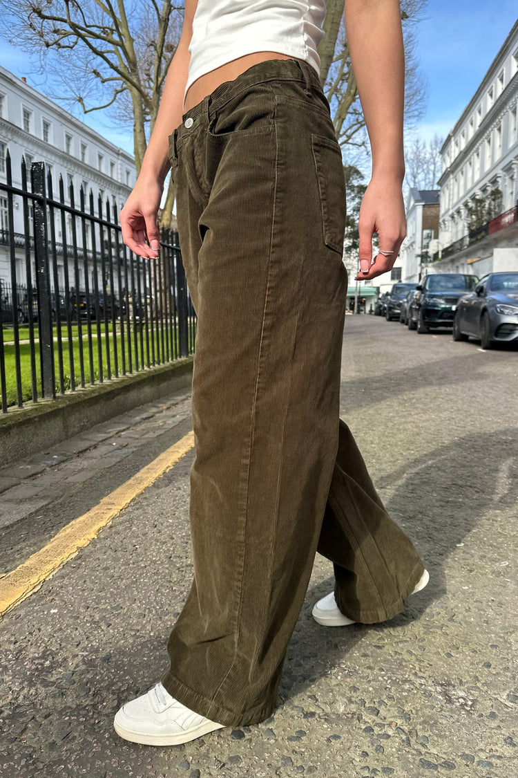 Gigi Corduroy Pants | Fern Green / S