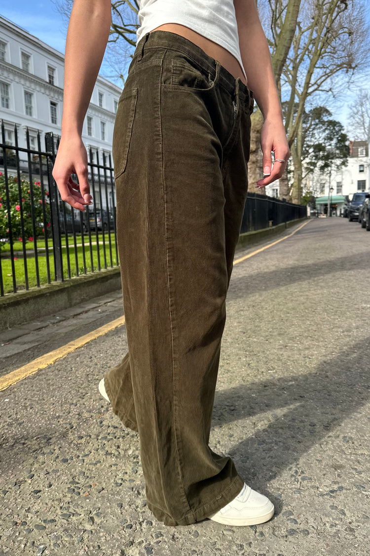 Gigi Corduroy Pants | Fern Green / S