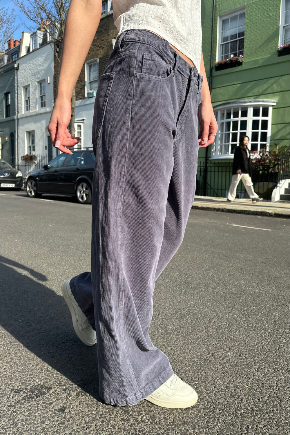 Gigi Corduroy Pants | Faded Navy Blue / S