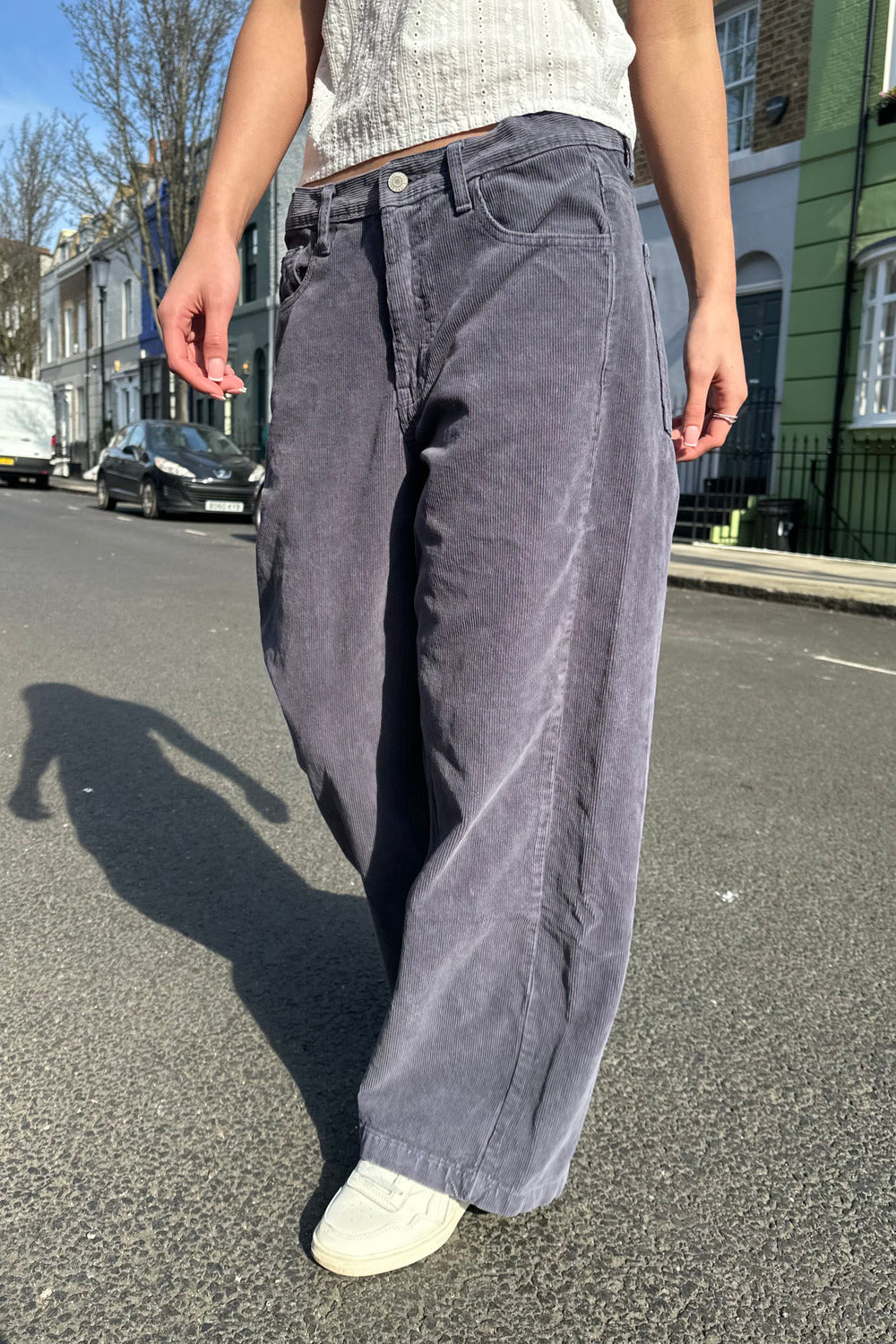 Gigi Corduroy Pants | Faded Navy Blue / S