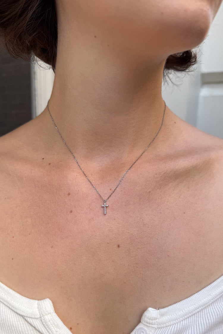 Cross Necklace | Silver