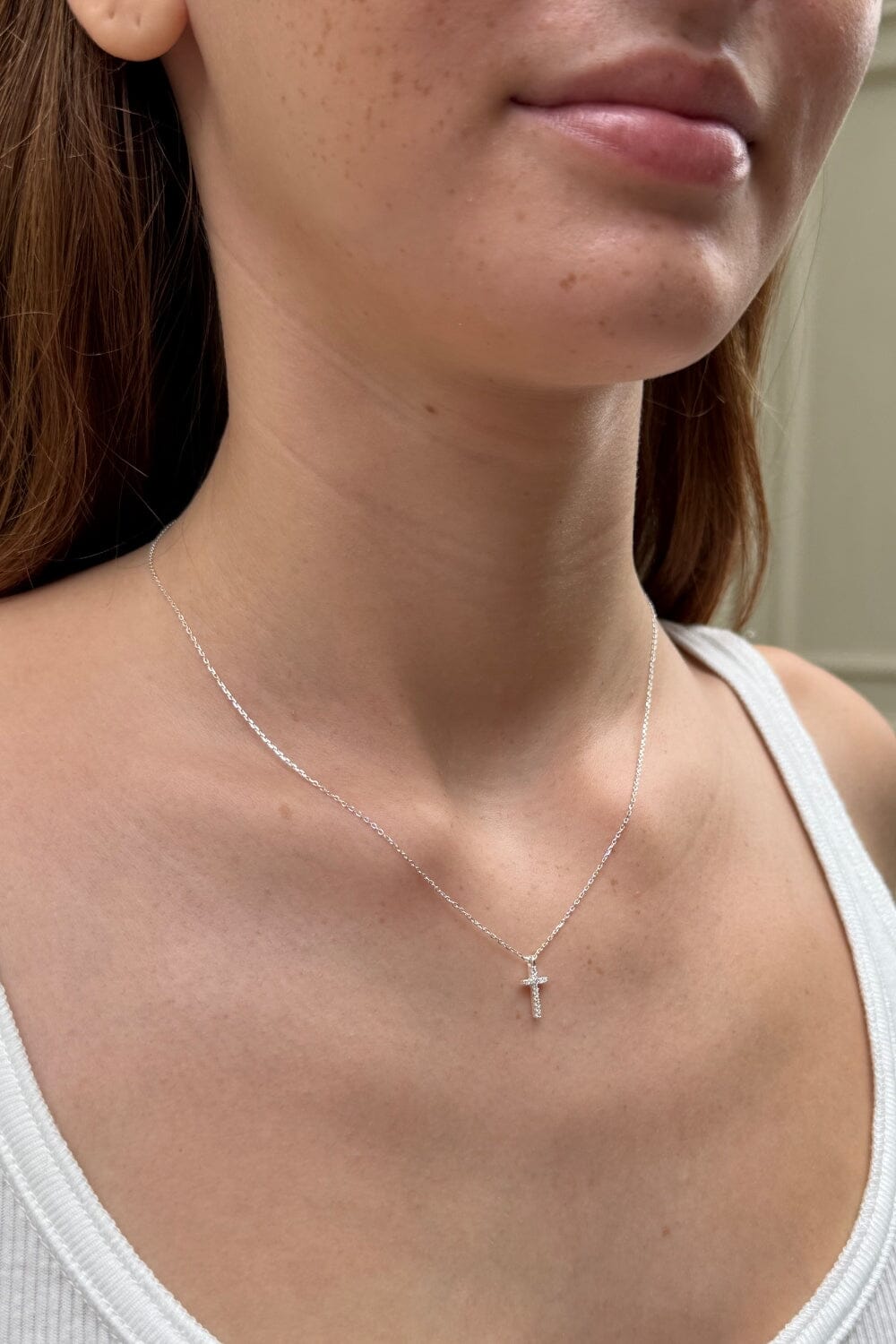 Sterling Silver Cross Necklace | Silver