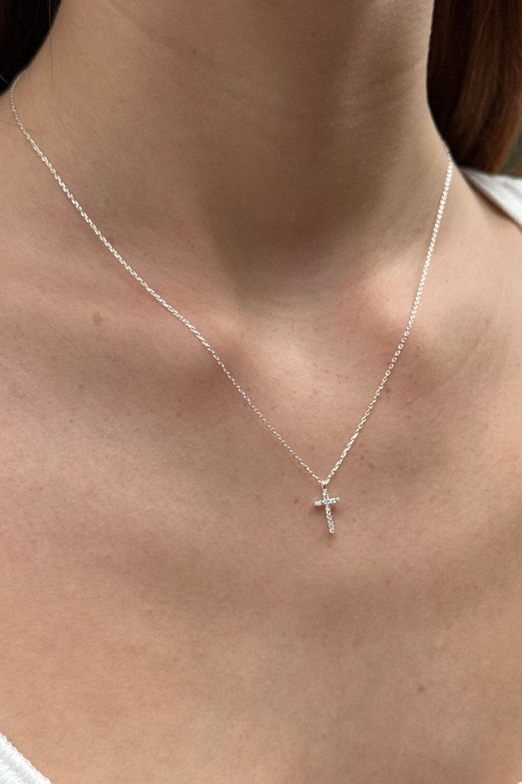 Sterling Silver Cross Necklace | Silver