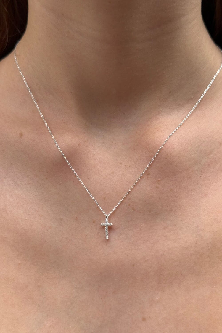Sterling Silver Cross Necklace | Silver
