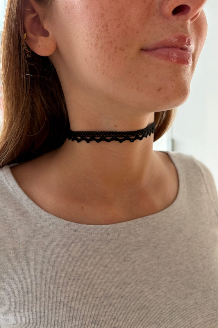 Lace Choker Necklace | Black