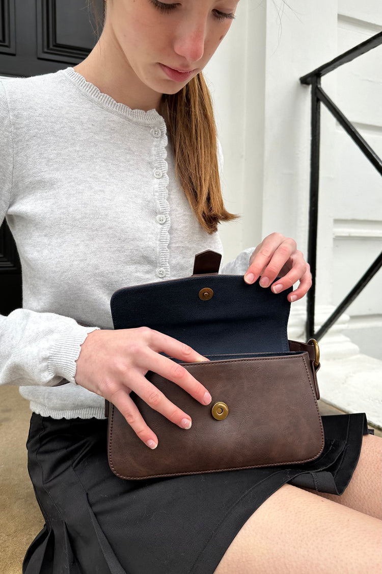 Brown Buckle Shoulder Bag | Brown Buckle Shoulder Bag