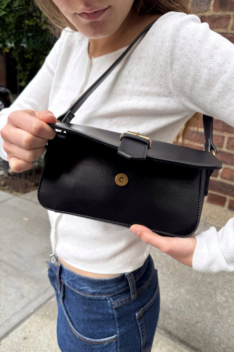 Buckle Shoulder Bag | Black
