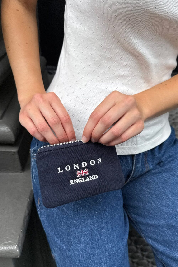 London England Coin Purse | Navy Blue