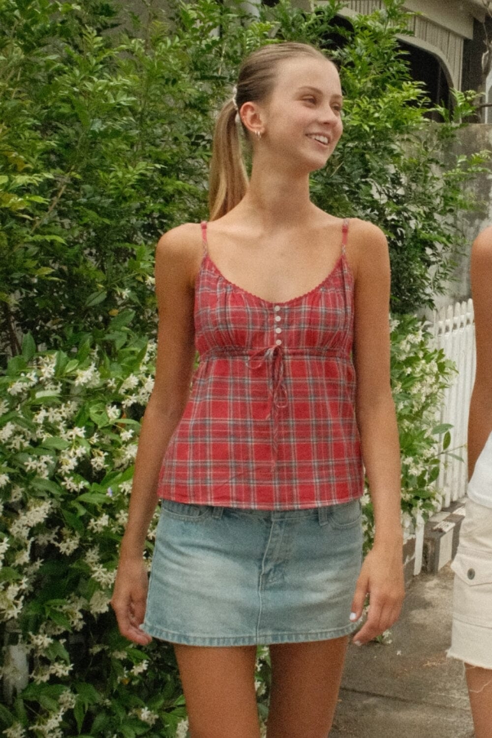 Tiffany Plaid Tank – Brandy Melville UK