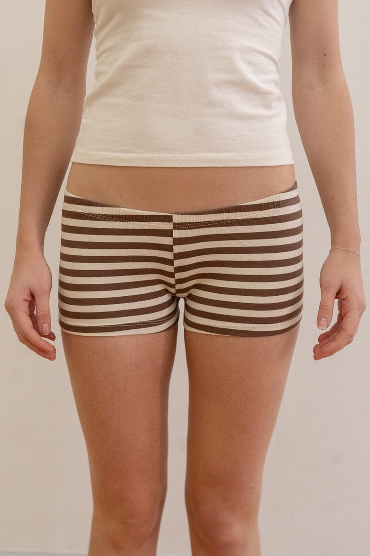 Striped Underwear | Ivory Brown Thick Stripes