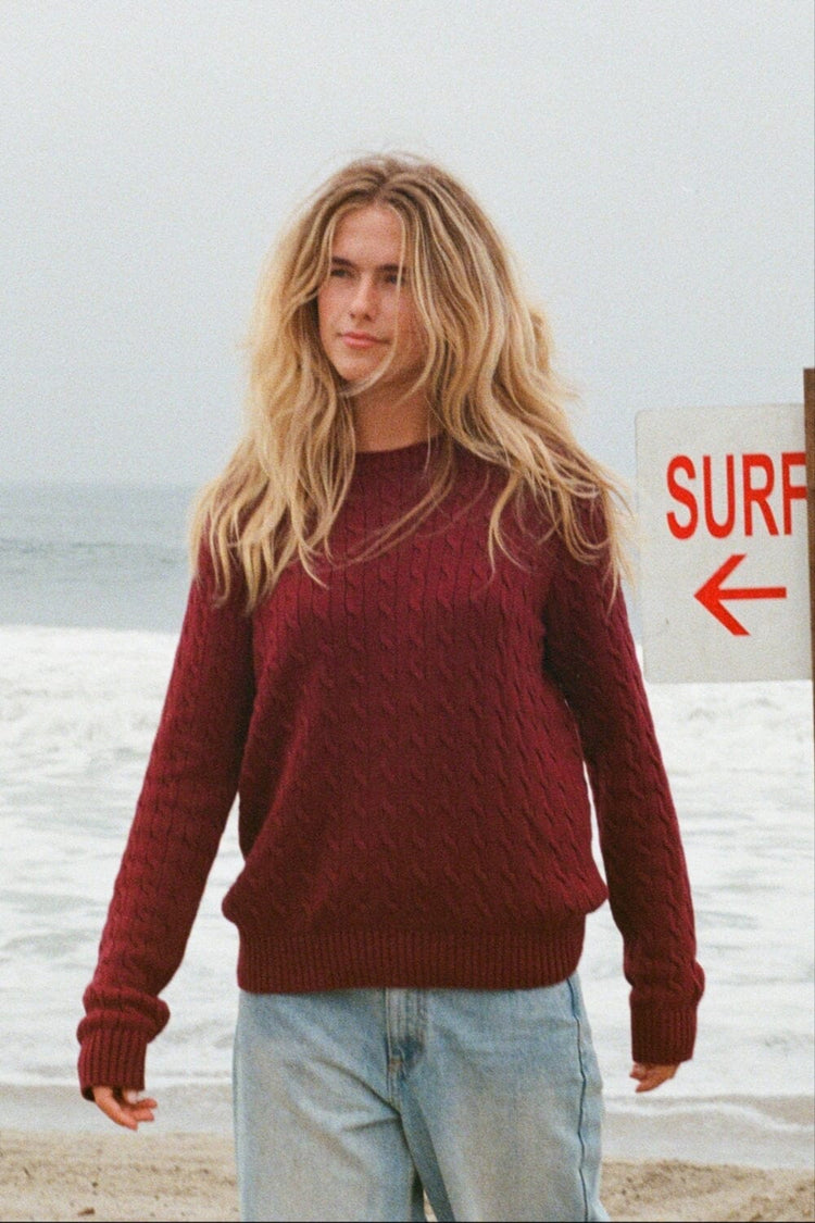 Martha Sweater | Burgundy / Regular Fit