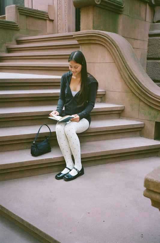White Black Polka Dots