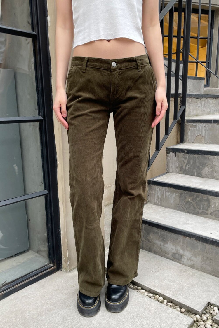 Sydney Corduroy Pants | Military Green