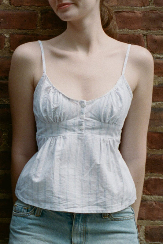 White Light Blue Double Stripe / XS/S