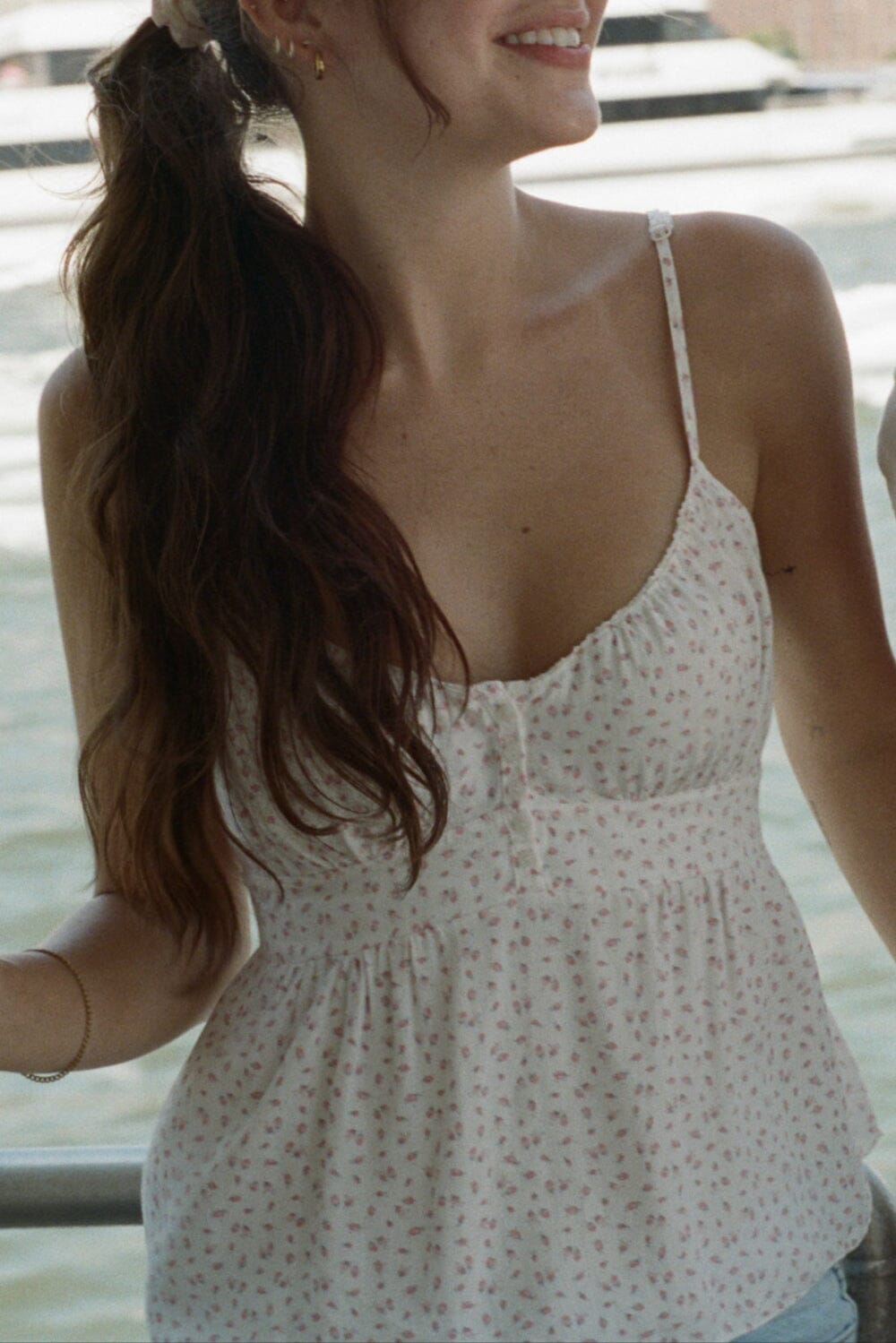White With Rosebud / XS/S