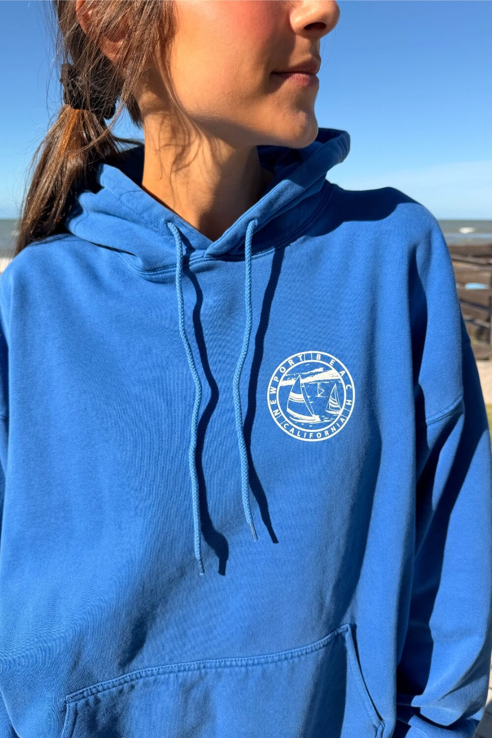 Christy Newport Hoodie | Medium Blue / Oversized Fit