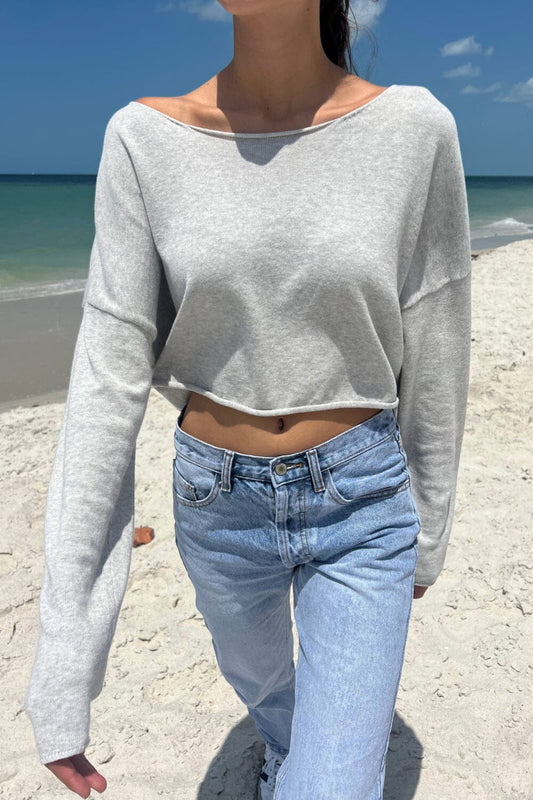 Heather Grey / Cropped Fit