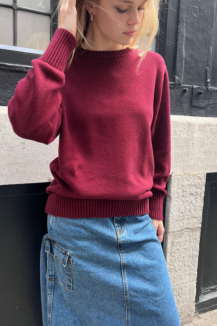 Brianna Sweater | Burgundy / Regular Fit