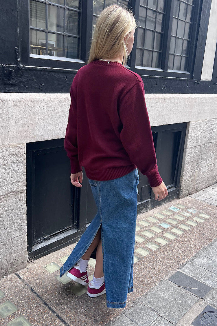 Brianna Sweater | Burgundy / Regular Fit