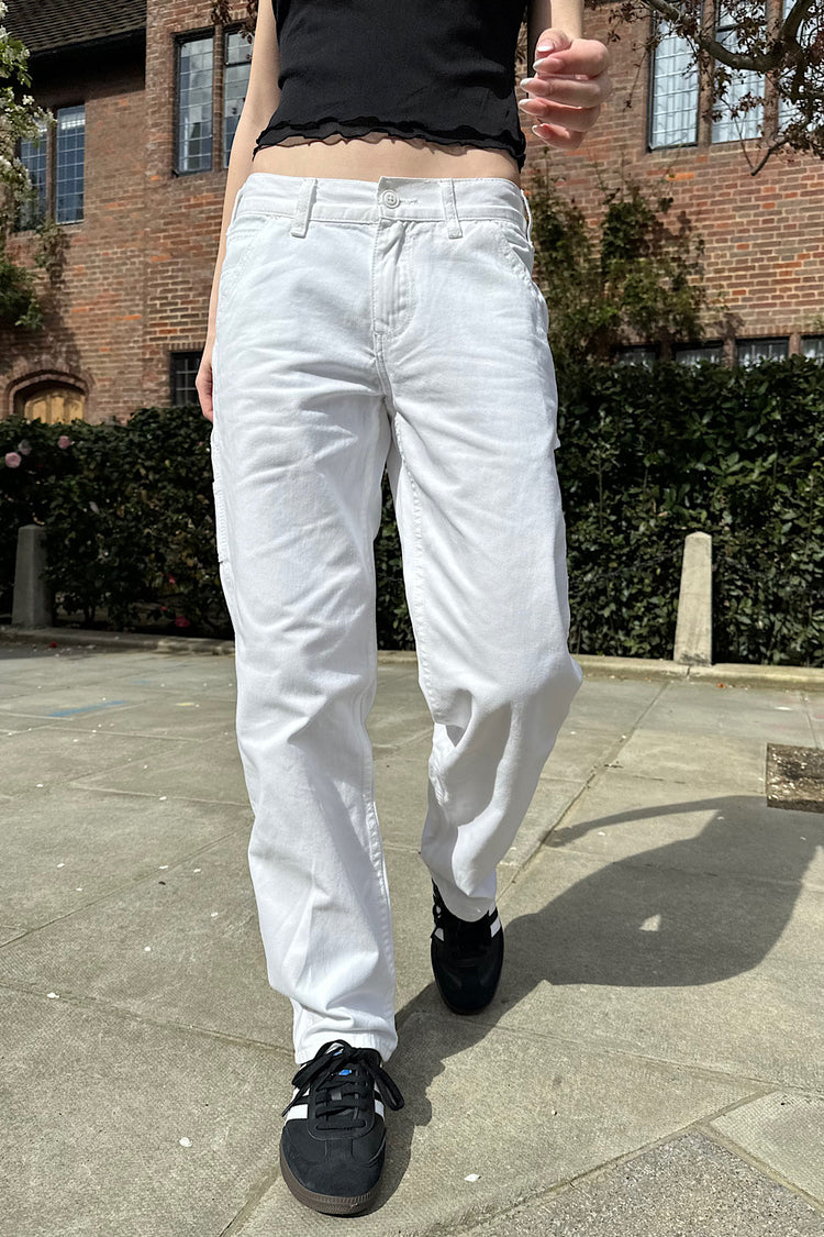 Milly Cargo Pants | White / S