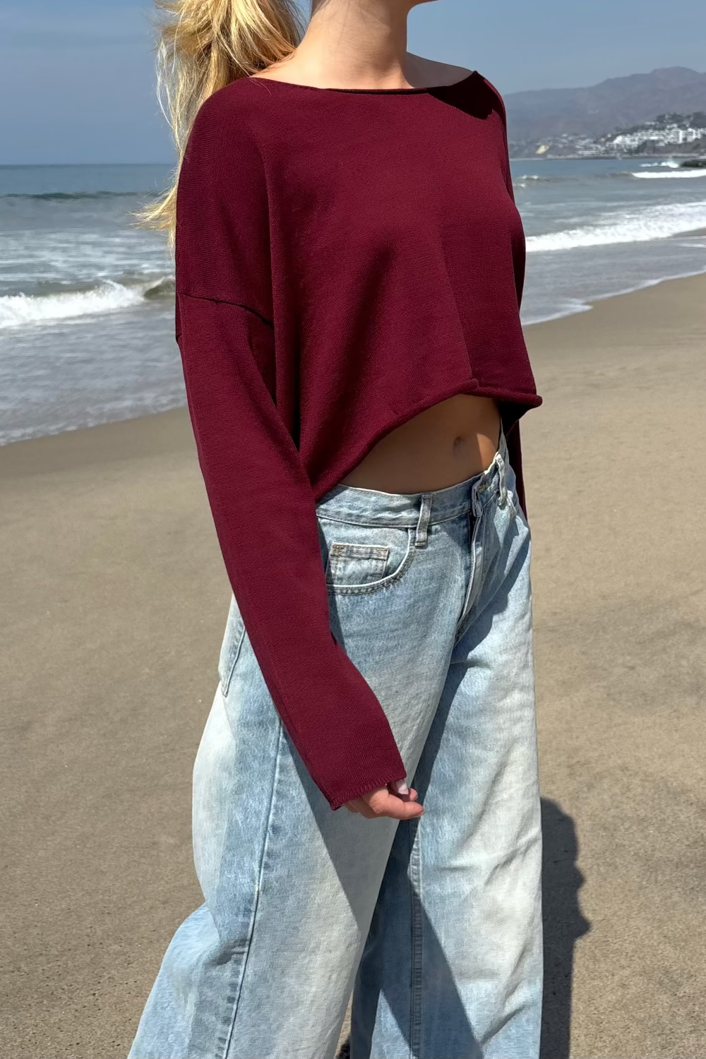 Burgundy / Cropped Fit