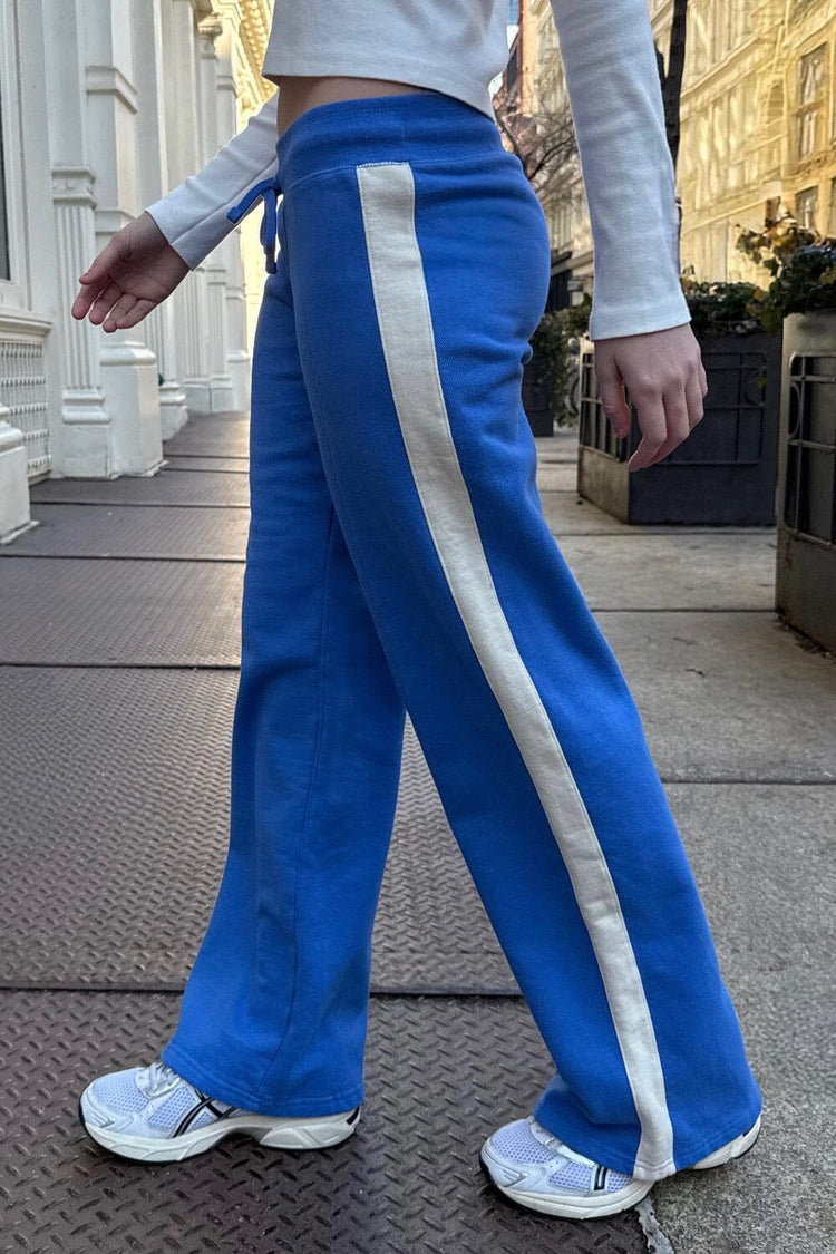 Hillary Stripe Yoga Pants | Medium Blue / XS/S