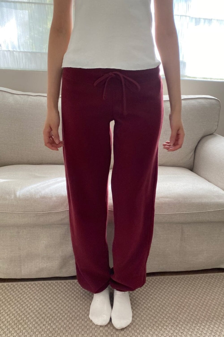 Hilary Soft Pants | Burgundy / XS/S