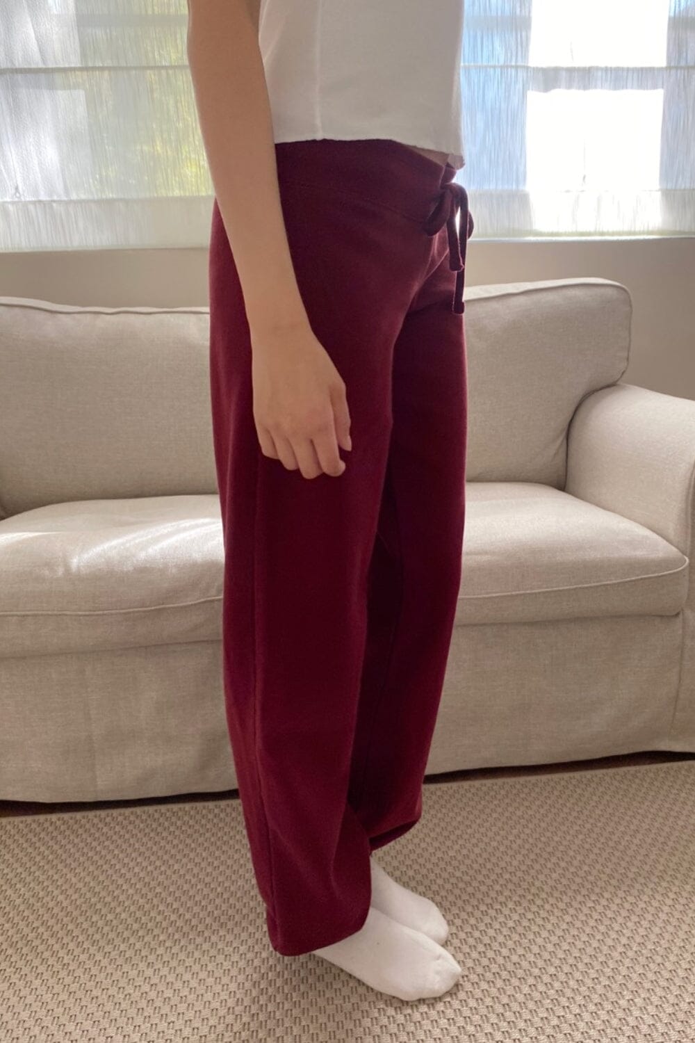 Hilary Soft Pants | Burgundy / XS/S