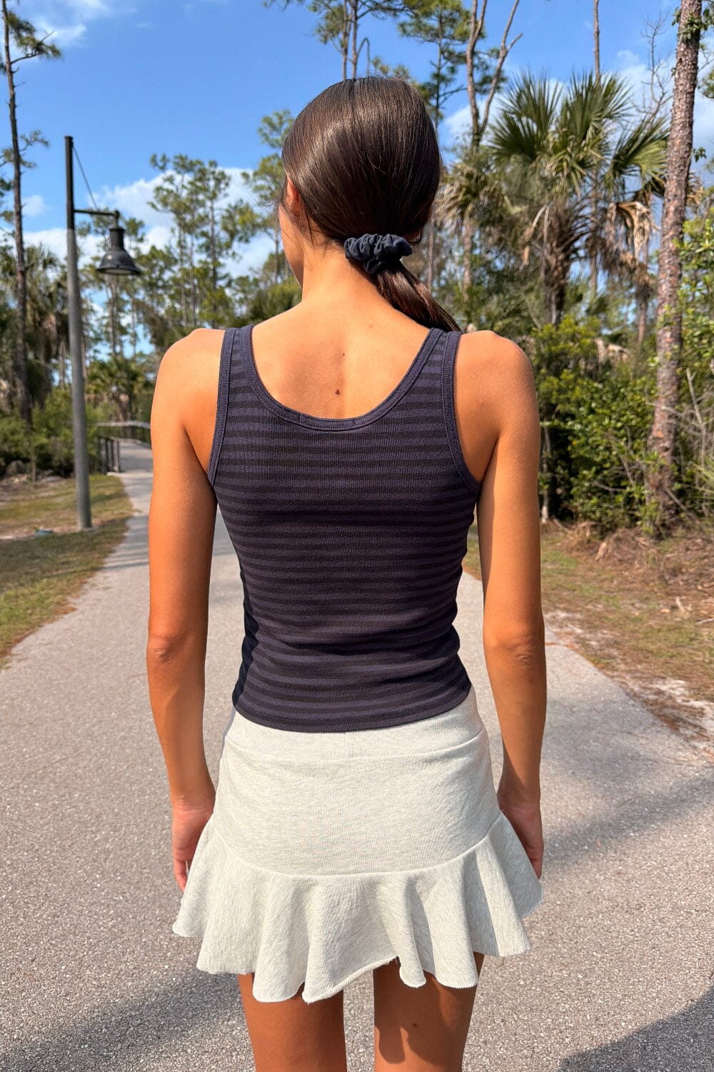 Dalis Striped Tank | Navy Blue Purple Stripes / XS/S