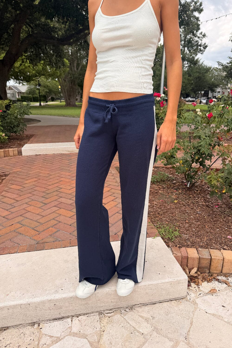 Hilary Striped Yoga Pants | Navy Blue / XS/S
