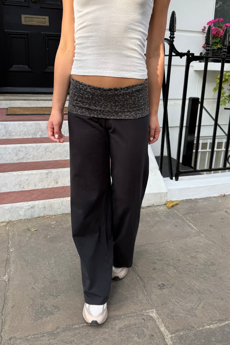 Priscilla Leopard Pants | Black / XS/S