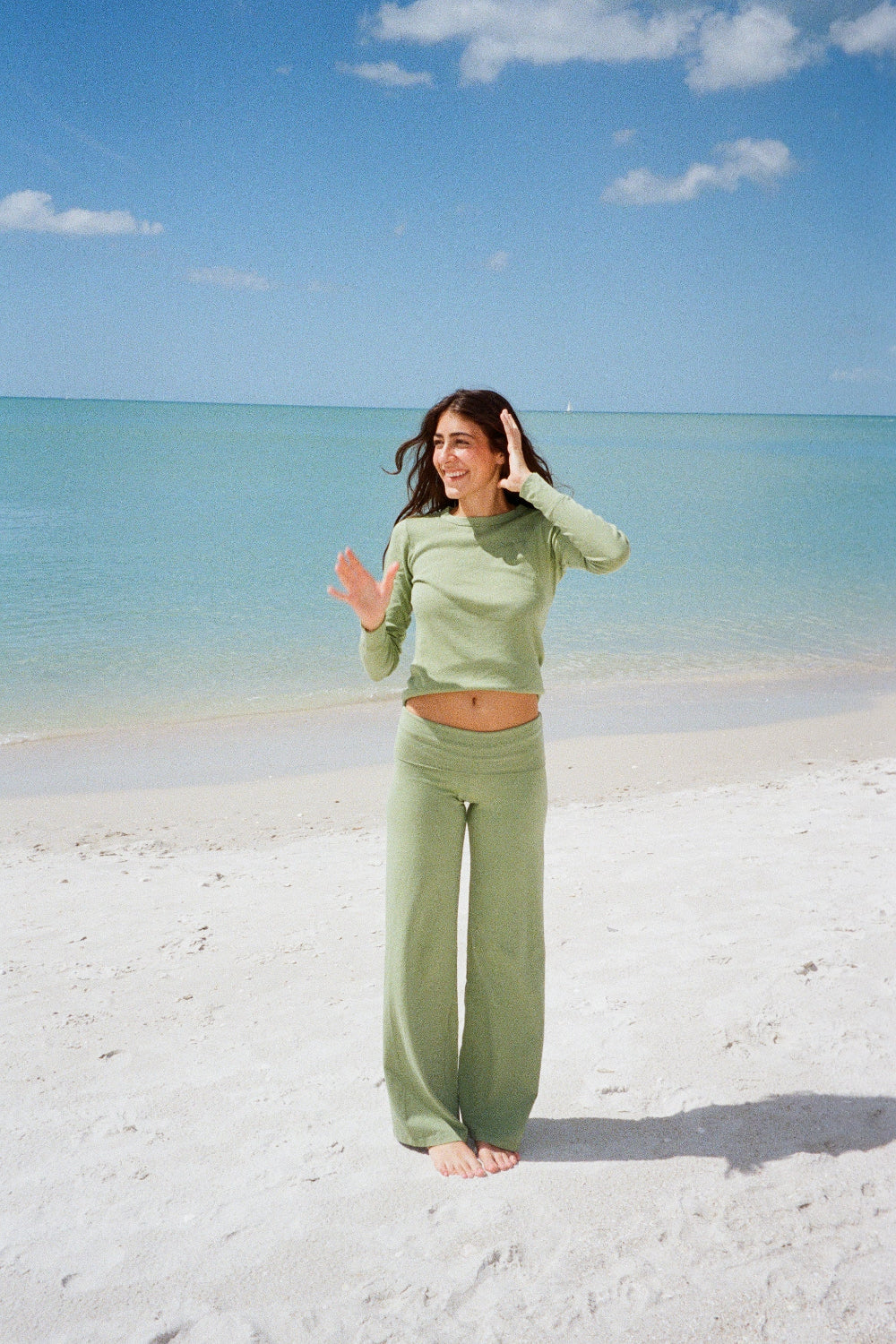 Priscilla Pants | Light Olive Green / XS/S