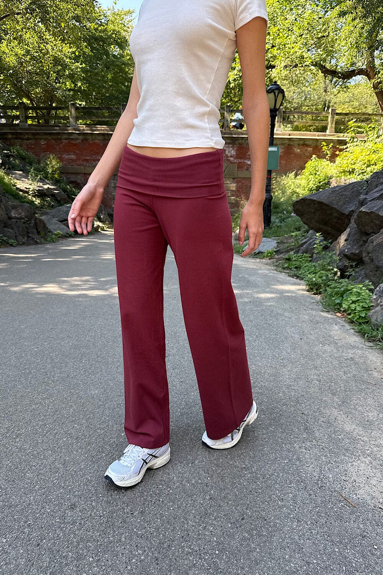 Priscilla Pants | Burgundy / XS/S