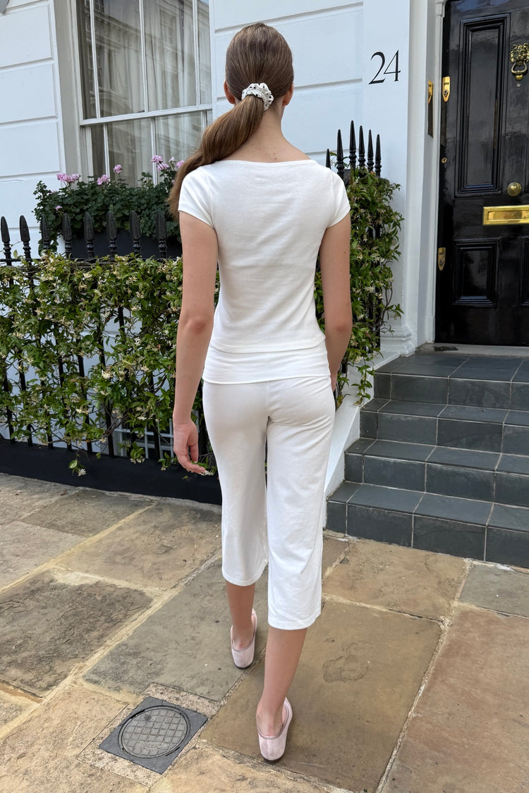 Priscilla Capri Pants | White / XS/S