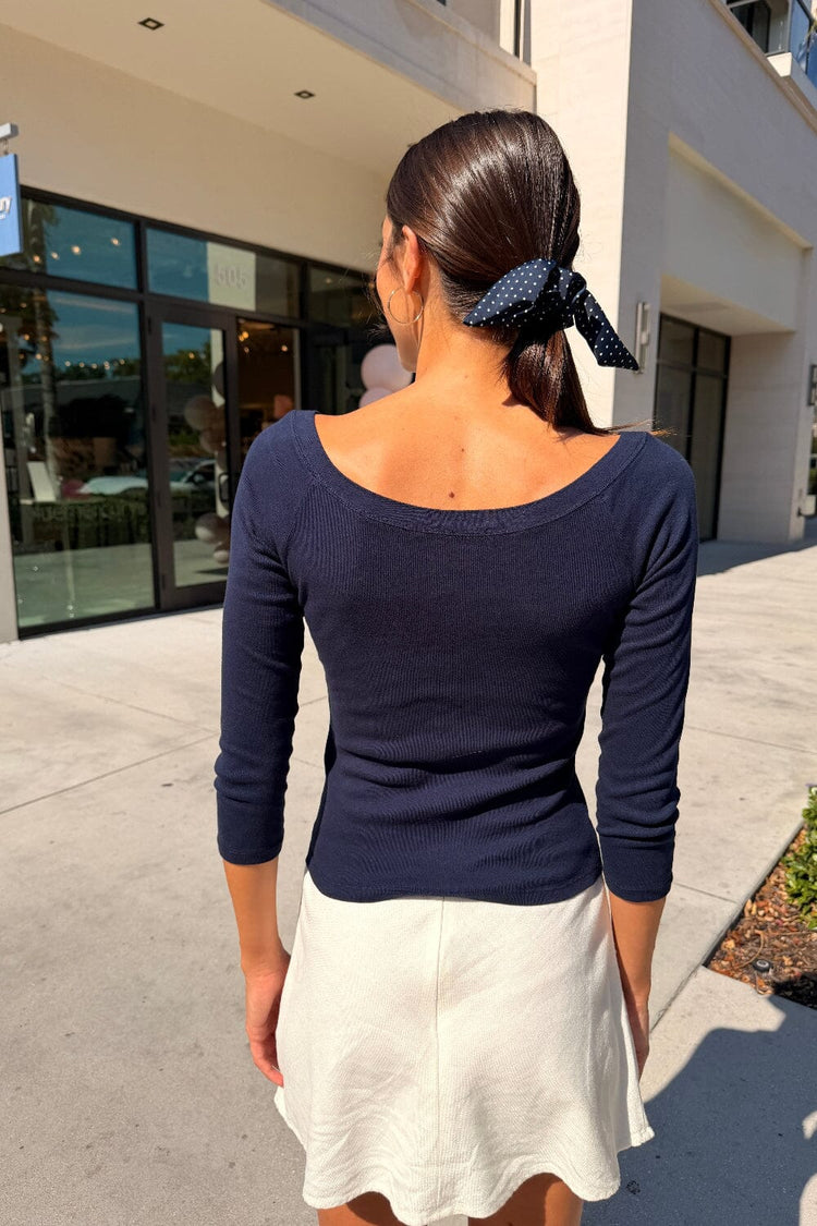Martha Top | Navy Blue / XS/S