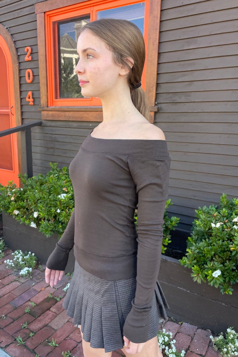 Ginny Long Sleeve Top | Mocha / XS/S