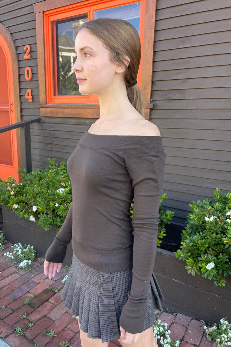Ginny Long Sleeve Top | Mocha / XS/S