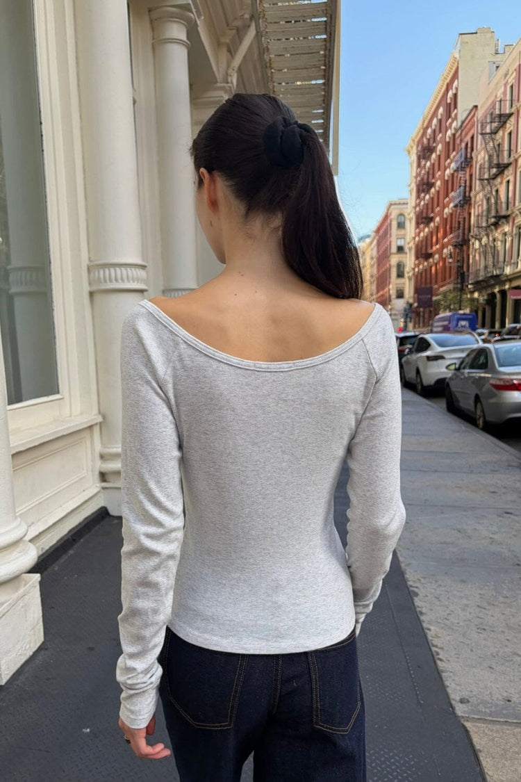 Zelly Top | Light Heather Grey / XS/S
