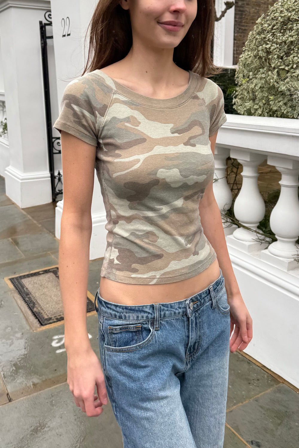 Ginny Camouflage Top | Light Camouflage / XS/S