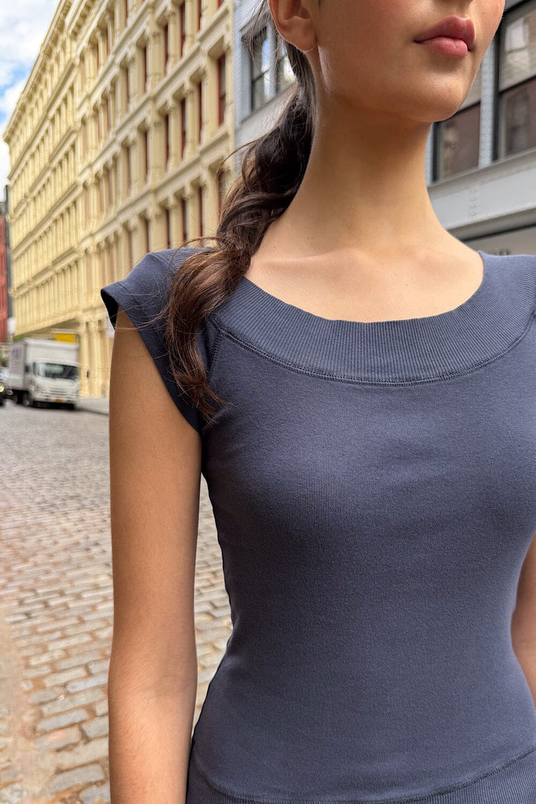 Ginny Top | Faded Navy Blue / XS/S