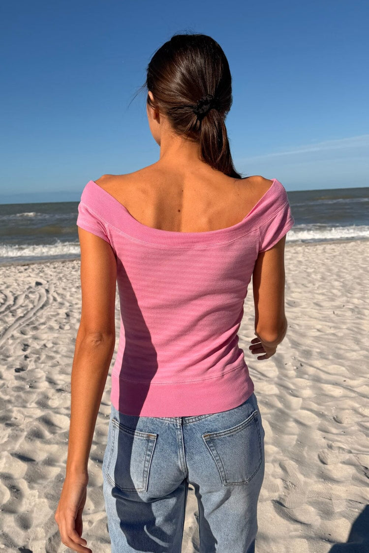 Ginny Stripes Top | Bubblegum Pink Stripes / XS/S