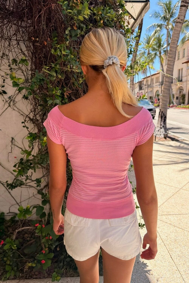 Ginny Striped Top | Bubblegum Pink Stripes / XS/S