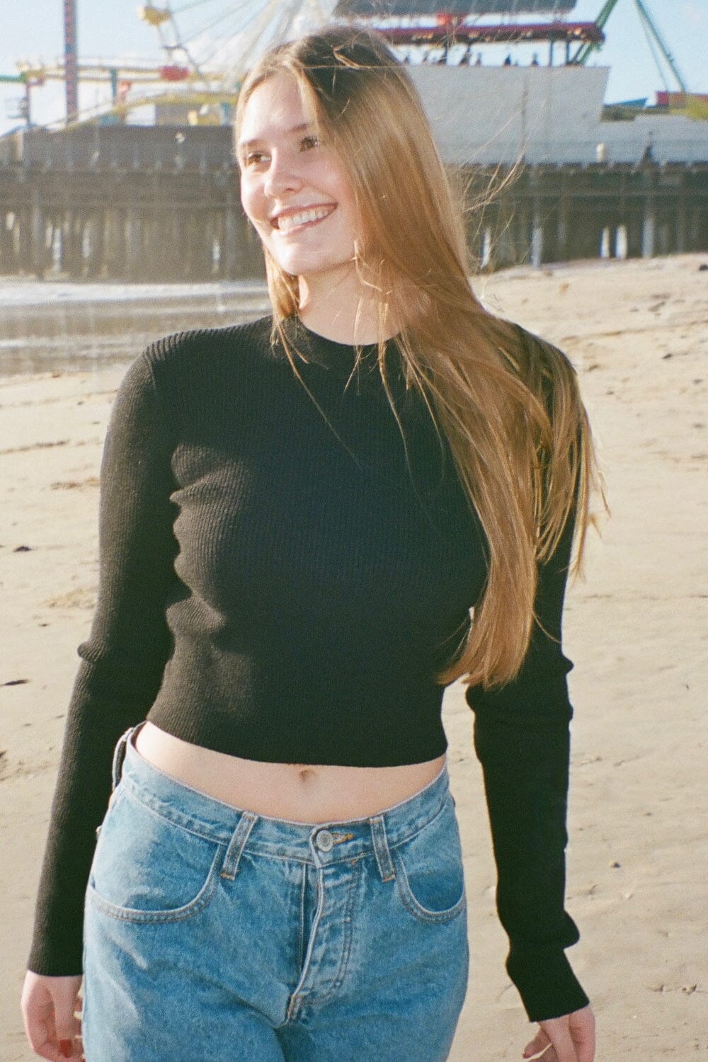 Josette Turtleneck Top | Black / XS/S